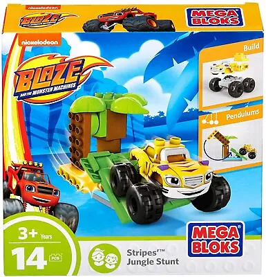 £13.49 • Buy Blaze And The Monster Machines Mega Bloks Stripes' Jungle Stunt Toy Playset NEW