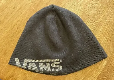 Vans Reversible Beanie Unisex Black/ Check. Skater Hat • £4.99