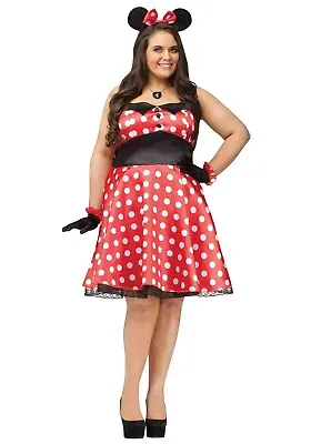 Plus Size Retro Miss Mouse Sexy Minnie Mouse Halloween Cosplay Costume #2375 • $27.49