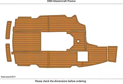 1994 Mastercraft Prostar 190 Swim Platform &cockpit   1/4  6mm EVA Teak FLOOR • $699