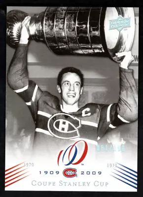 JEAN BELIVEAU 2008-09 UD Montreal Canadiens Centennial Stanley Cup Champion /100 • $58.12