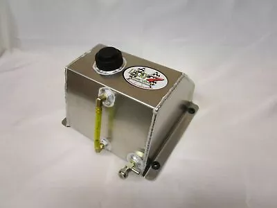 4 QT Aluminum Low Pro Fuel Tank Fuel Cell Go Kart Snowmobile Flat Mount Racing P • $126.95