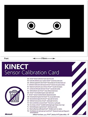 Kinect Sensor Calibration Card - XBox 360 For Kinect Sensor (New) • $1.23