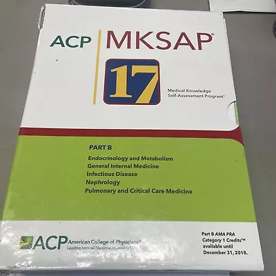 ACP MKSAP 17 PART B  Medical Knowledge Self-Assessment Program 5 Book Box Set • $13