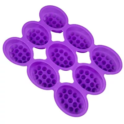 9 Cavities Silicone Soap Moulds Oval Massage Soap Molds DIY Handmade Soap Moulds • £11.05