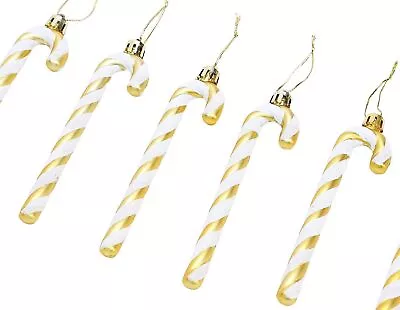 Pack Of 6 - 13CM Glitter Candy Cane –Christmas Tree Hanging Decoration Bauble • £4.99