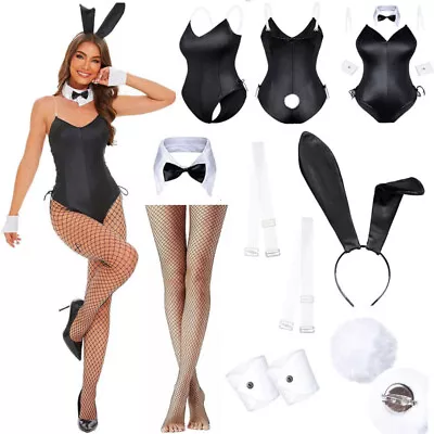 Women Sexy Bunny Girls Fancy Dress Cosplay Halloween Party Outfit Set Costume UK • £16.19