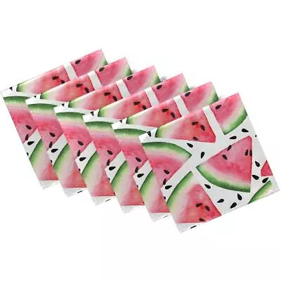 Tropical Slice Watermelon Fruits Cloth Napkins Set Of 6 20 X 20 Inch Soft & C... • $32.86