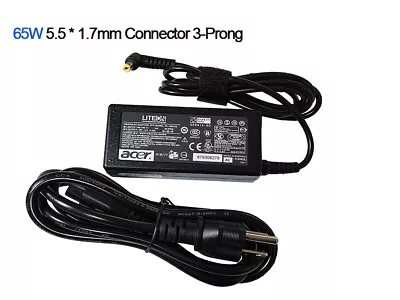 Power 65W AC Adapter Charger US For Acer Liteon PA-1650-02 PA-1700-02 PA-1650-68 • $17.86