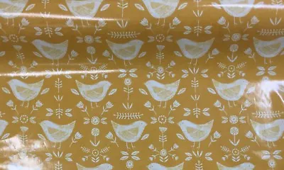 Fryetts PVC NARVIK OCHRE FabricWipe CleanTablecloth/Oilcloth.Full/half Mts. • £15.95