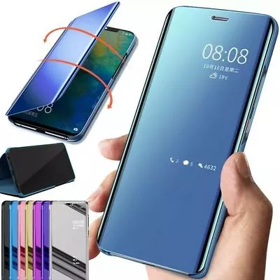 Mirror Flip Case For OnePlus 9 9 Pro Nord 2 5G 9 Pro 8T 8 7T Leather Stand Cover • $18.99