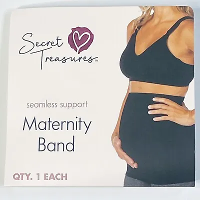 Secret Treasure Maternity Belly Band Small Medium S-M Black Seamless Support NEW • $5.71