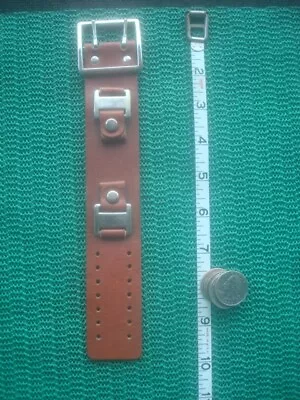 VTG USA Wide Cuff Watch  Strap Wrist Watch Leather Hippie Biker Punk Wrist Band • $14.99