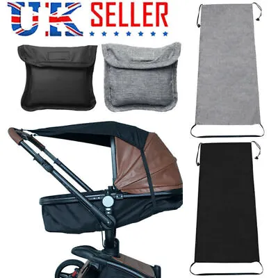 Baby Pram Sun Shade Universal Stroller Buggy Canopy Pushchair Parasol UV Protect • £4.79