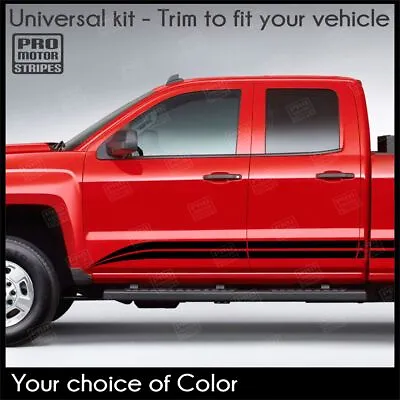 Rocker Panel Side Stripes Decals For Chevrolet Silverado Colorado S10 WT LT EV • $47.60