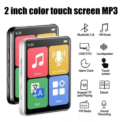 Support 128G 8G MP3 Player Bluetooth HiFi Lossless Sound Music Recorder FM Radio • $18.05