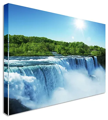 Waterfall Niagara Falls Canvas Wall Art Picture Print • £21.98