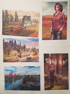 Farming Simulator 17 COLLECTORS EDITION ORIGINAL 5 CONCEPT ART CARDS POSTCARDS • $6.42