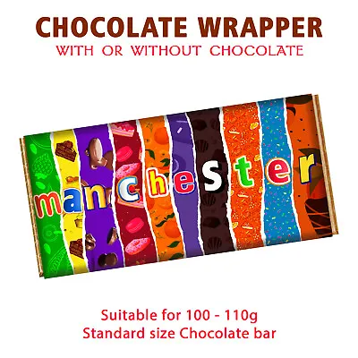 Manchester United Man UTD Football Chocolate Bar Wrapper Novelty Gift Present • £4.99