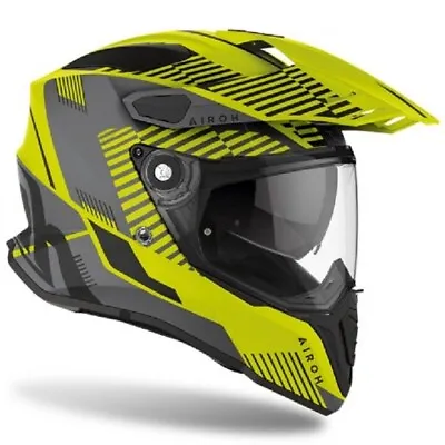 Helmet Airoh Commander Boost Grey Yellow Kawasaki Versys 300 650 1000 • £287.55