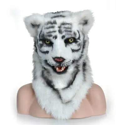 $153.10 • Buy White Tige Mascot Costume Can Move Mouth Head Suit Halloween Outfit Cosplay 2020
