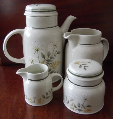 £14.99 • Buy Royal Doulton Lambethwaer Will O The Wisp Large Coffee /Teapot,2 Jugs &Sugar