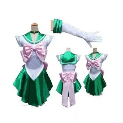 Jupiter Costume Cosplay Uniform Sailormoon Fancy Dress & Gloves G36 Sailor Moon • £19.99