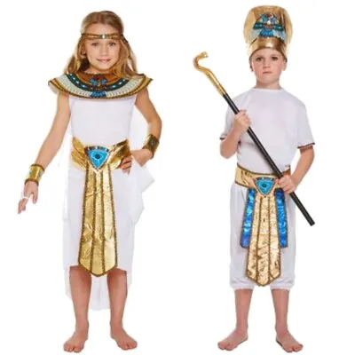 Childrens Child Egyptian Boy Girl World Book Day Fancy Dress Costumes 4-12 Years • £11.95