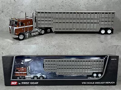 1/64 Kenworth K-100 With Wilson Vintage Livestock Trailer Brown/Silver DCP • $119.99