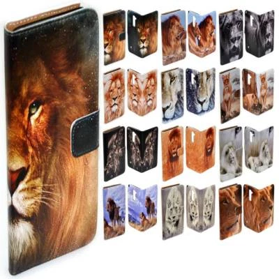 $13.98 • Buy For LG Series Mobile Phone - Lion Theme Print Wallet Phone Case Cover #1