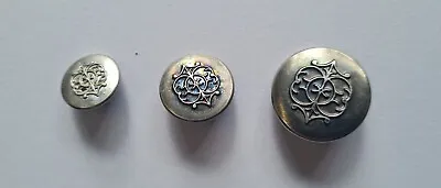 Military Style Button Silver Colour 18mm 20mm Or 23mm Sew On Shank (s11) • £3.25
