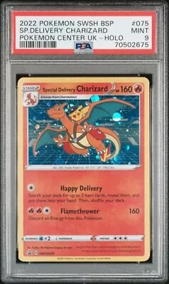 $59.99 • Buy Pokemon PSA 9 MINT Special Delivery Charizard UK Center Holo Promo SWSH075 