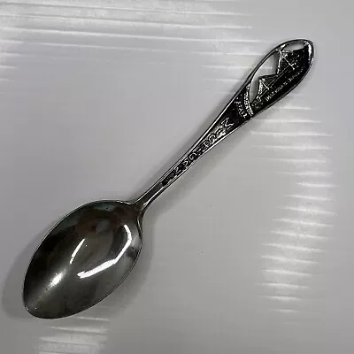 Mackinac Bridge Michigan Japan Silver Black USA Travel Vintage Souvenir Spoon • $6