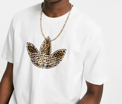 New Men's Adidas Originals Leopard Print Trefoil Tee Shirt ~ Size 2xl  #h06730 • $34