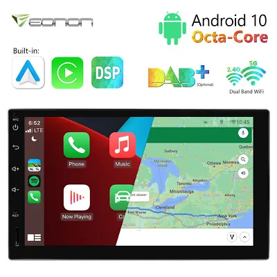 Double 2Din 7  Android Auto 10 Octa Core Car Stereo GPS Navi Apple CarPlay Radio • $151.03
