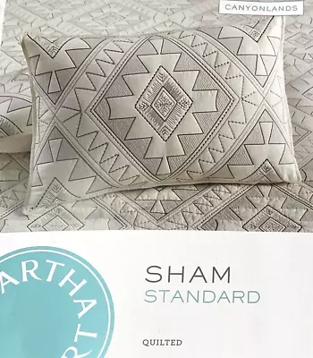 Martha Stewart Canyonlands Quilted Standard Pillow Sham Ivory MSRP $70.00 • $24.95