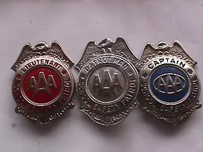 Lot 3 AAA School Safety Patrol Badges CAPTAIN PATROLMAN LIEUTENANT • $79.99