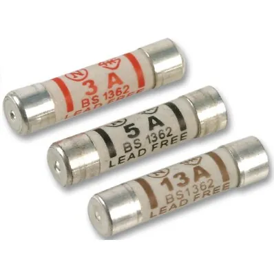 3A 5A 10A 13A Fuse Domestic Cartridge Plug Household Mains 3 5 10 13 Amp Fuses • £2.49