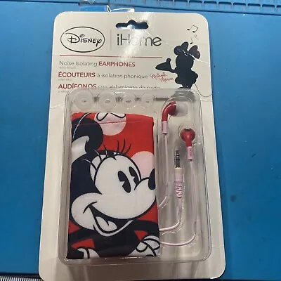 Minnie Mouse Noise Isolating Earphones With Pouch DM-M15.3 • $20