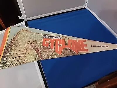 Vintage Felt Pennant Riverside Cyclone Agawam Massachusetts • $24.99