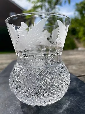 Beautiful Vintage Edinburgh Crystal Thistle Whisky Glasses • £85