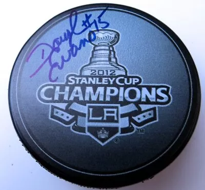 Daryl Evans Signed Autographed 2012 Stanley Cup Champions Puck LA Kings GV917178 • $49.99