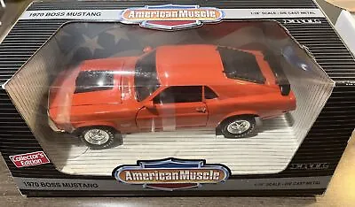 Mustang 1970 Boss  1/18 Diecast American Muscle Diecast Car Orange Ertl • $39.99