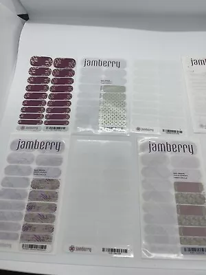 BULK MIXED JAMBERRY NAIL WRAPS Stickers For Nails X 8 Full Sheets Reduced • $63.86