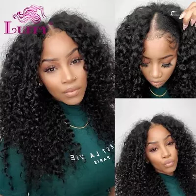 Kinky Curly V Part Wigs No Leave Out Brazilian Human Hair U Part Wigs Curly Hair • $59.99