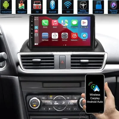 Apple Carplay Stereo For Mazda 3 2014-2019 Car Radio Android 12 GPS Wifi 2G+32G • $129.89