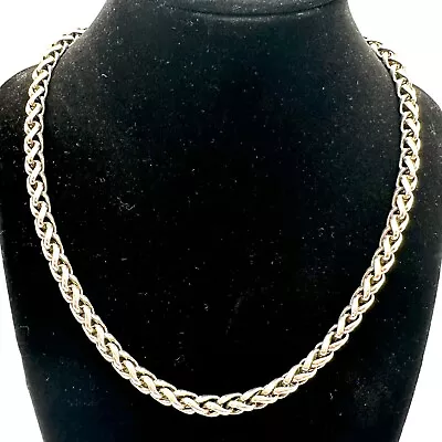 David Yurman Wheat Chain 6mm Sterling Silver/18K Gold 18  Chain Necklace-A2663 • $488.99