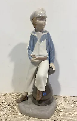 Lladro Porcelain #4810 Sailor Boy With Yacht Sailboat 9” Figurine W/Original Box • $75