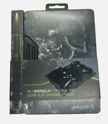 XBOX 360 Gioteck AC-1 Ammo Clip Charging Station For 2 X Controllers Charge • £6.95