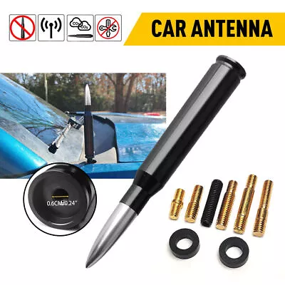 BULLET ANTENNA 50 CAL SILVER For DODGE RAM 1500 FORD F150 F250 CHEVY SILVERADO • $10.99